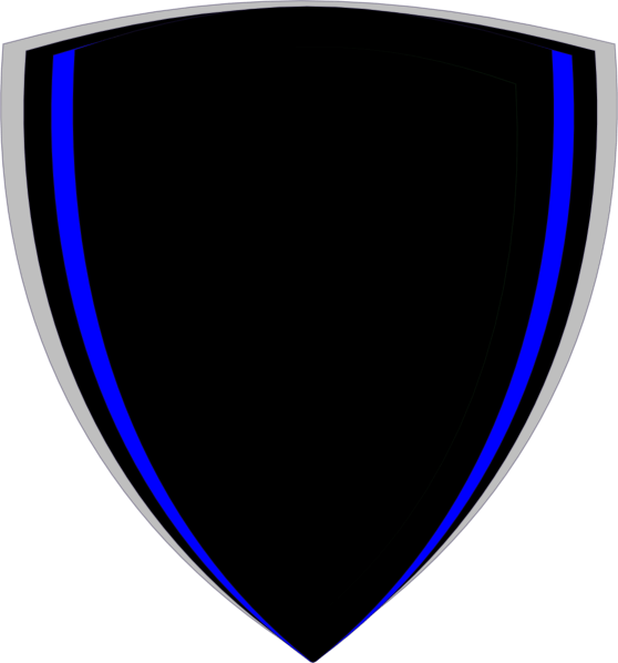 Black Blue Shield Design PNG