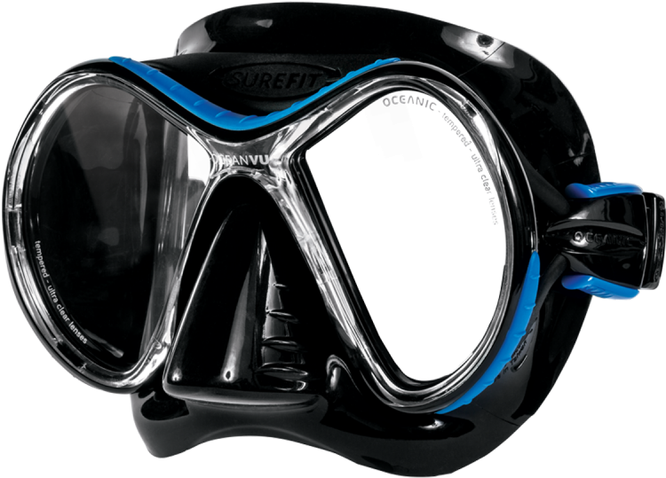Black Blue Snorkeling Mask PNG