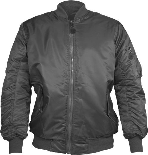 Black Bomber Jacket Product Photography PNG