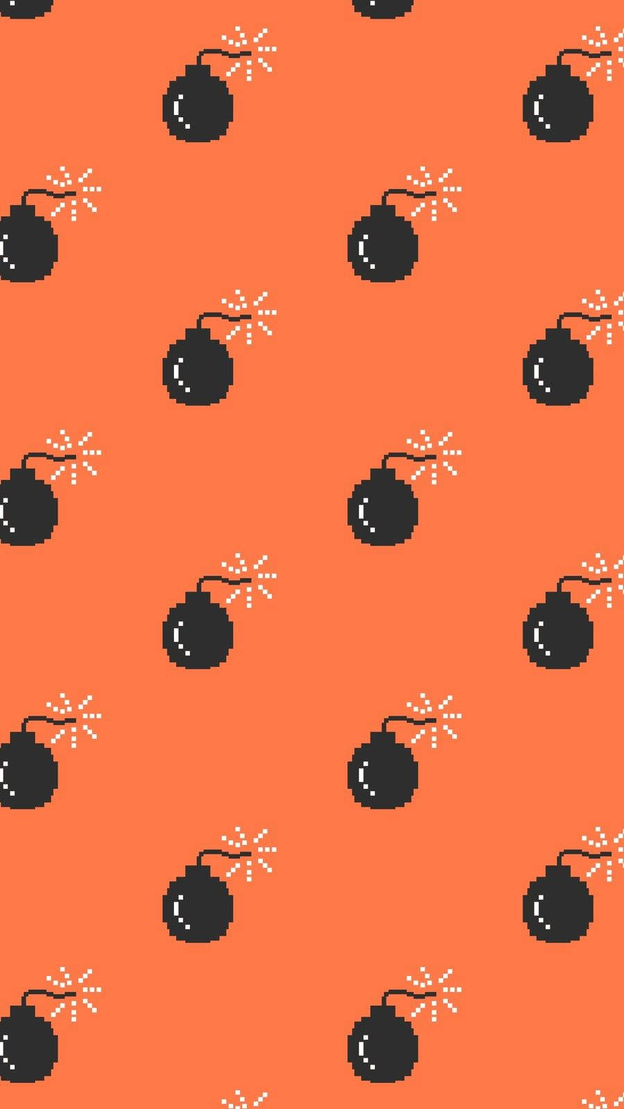Schwarzebomben Orange Telefon Wallpaper