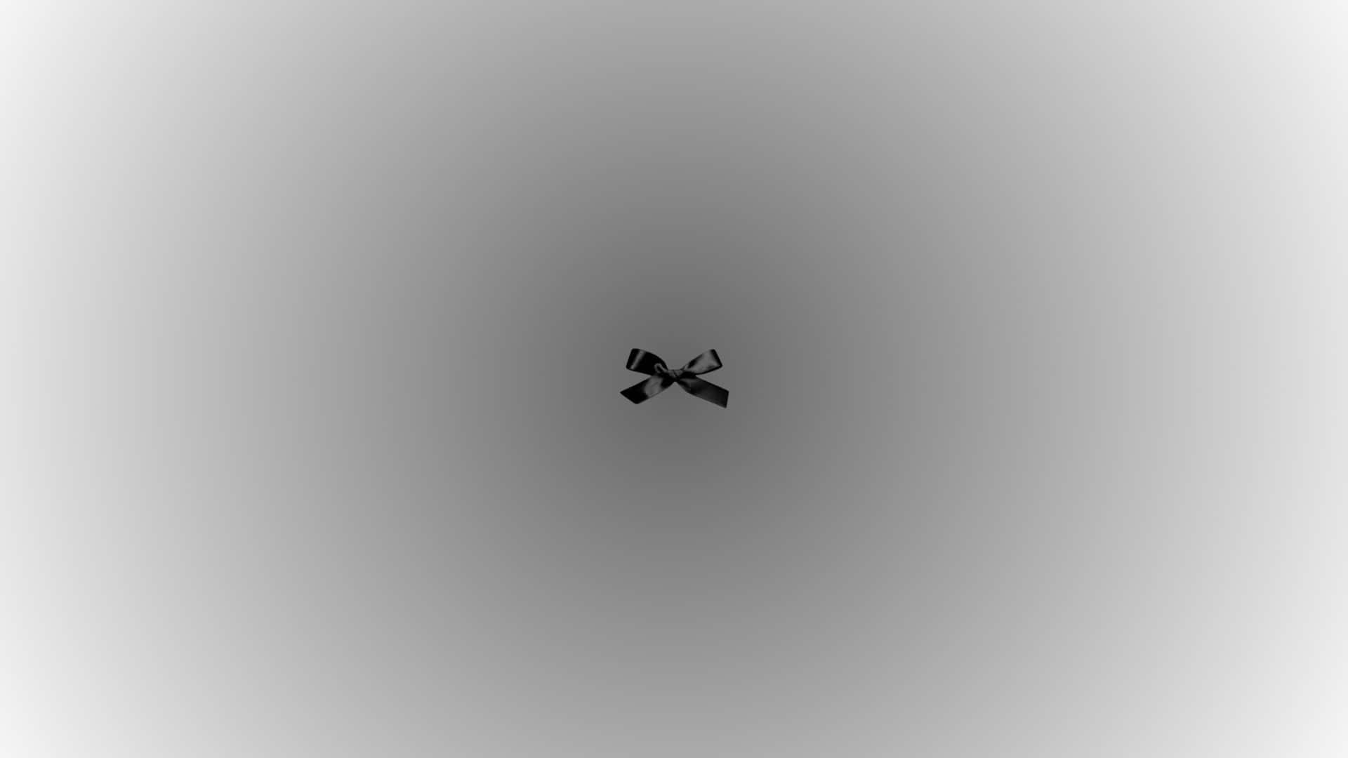 Black Bow Minimalist Design Wallpaper