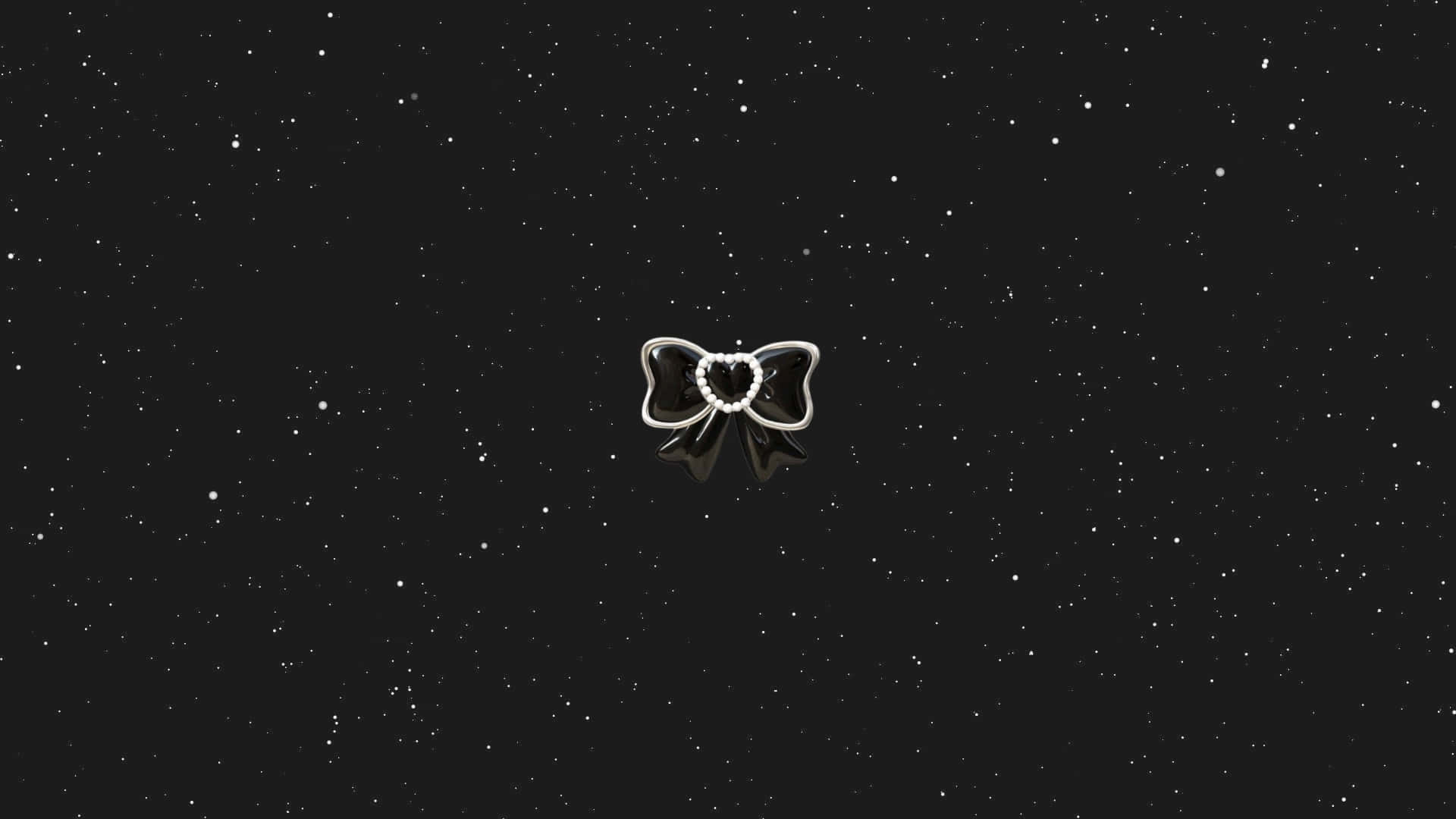 Black Bow On Starry Background Wallpaper