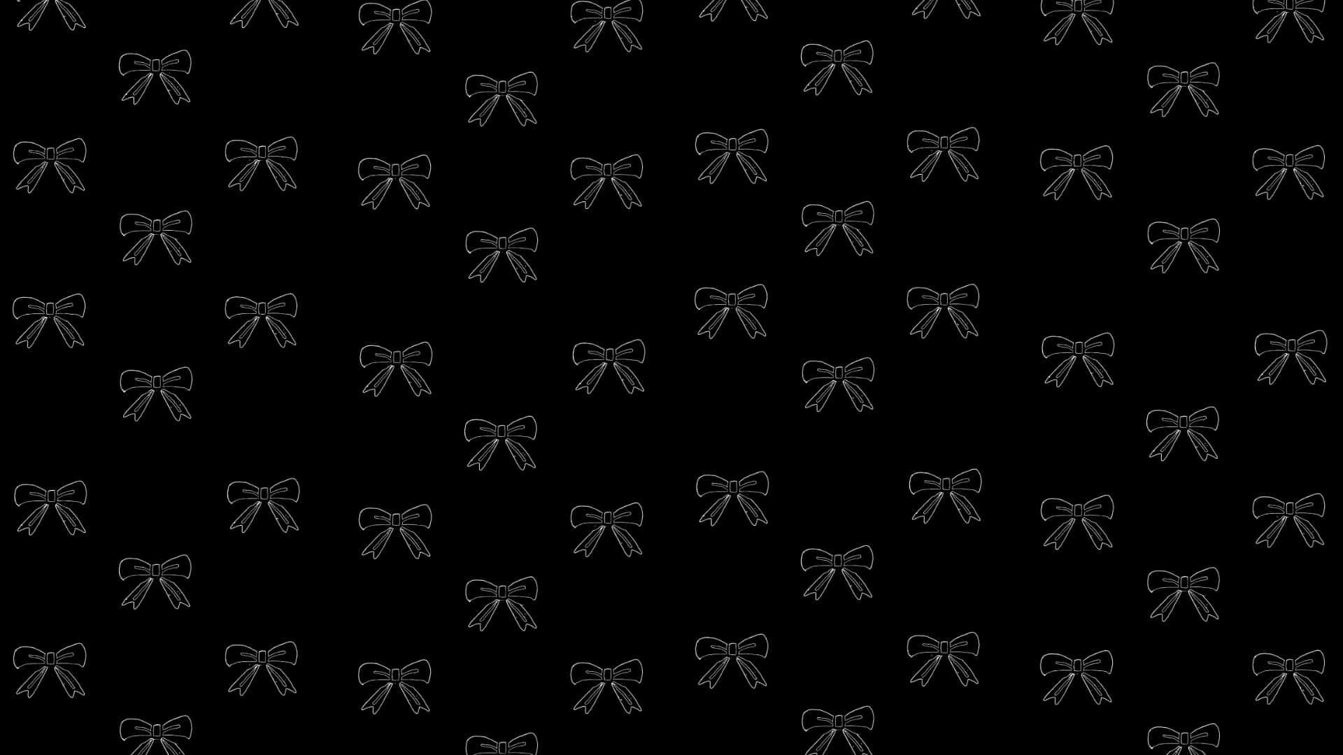 Black Bow Pattern Background Wallpaper