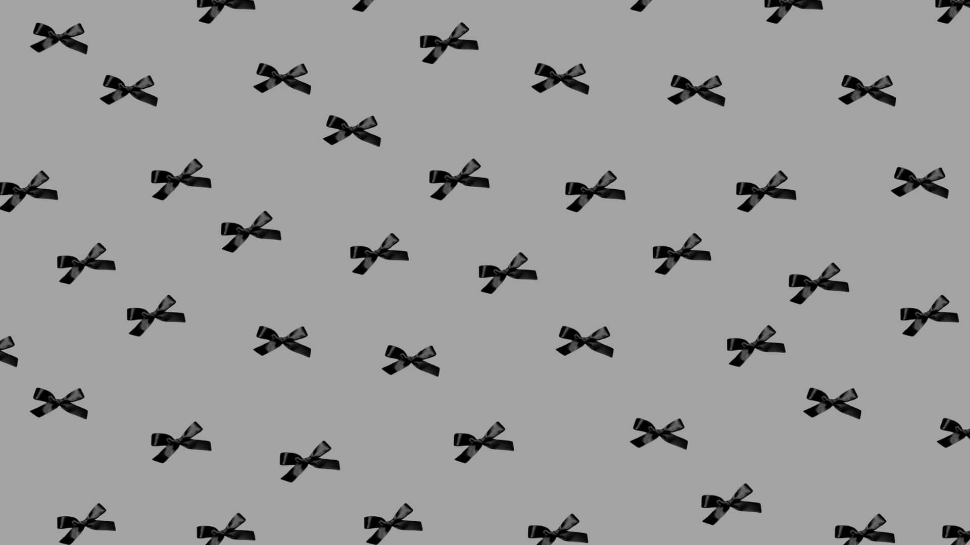 Black Bow Pattern Design Wallpaper