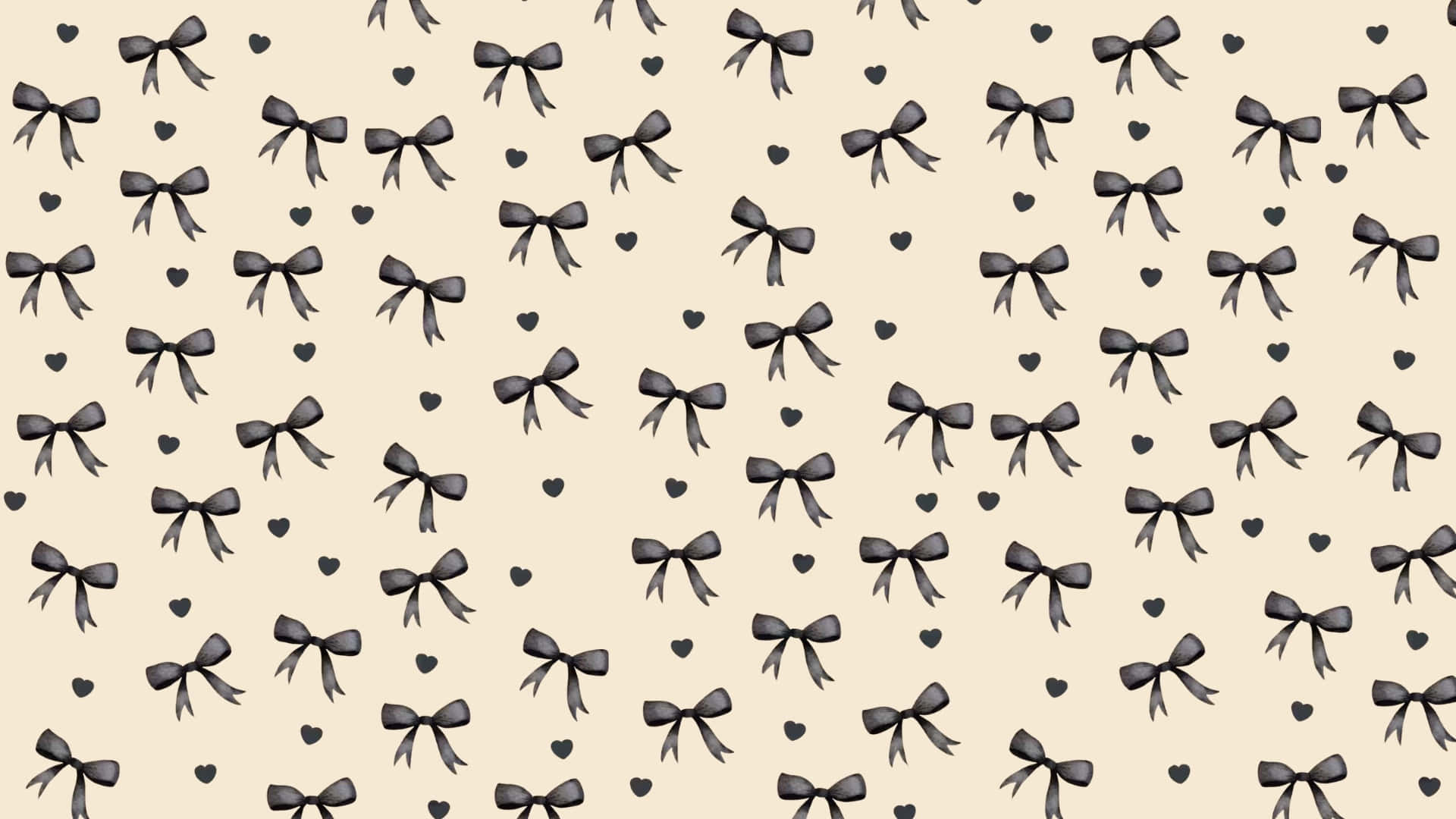 Black Bow Pattern Design Wallpaper