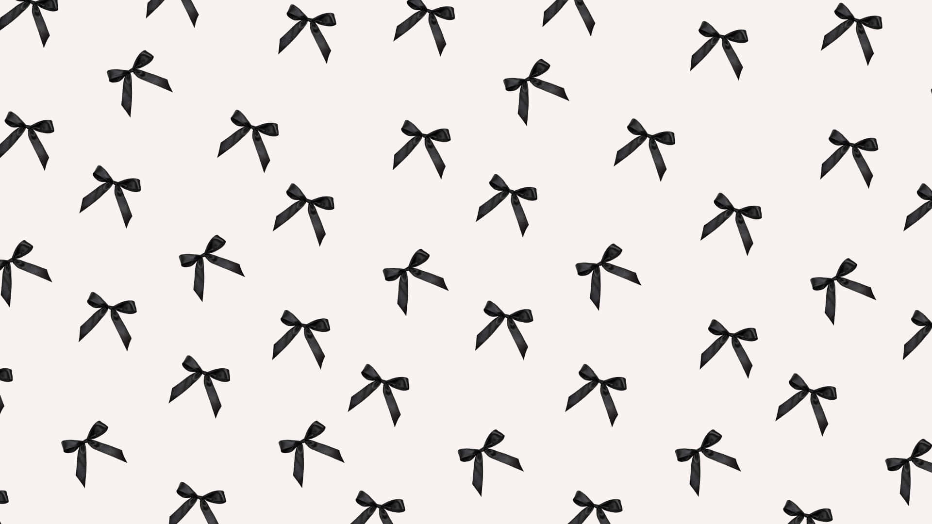 Black Bow Pattern Wallpaper