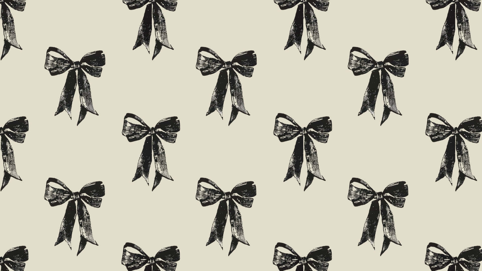 Black Bow Pattern Wallpaper