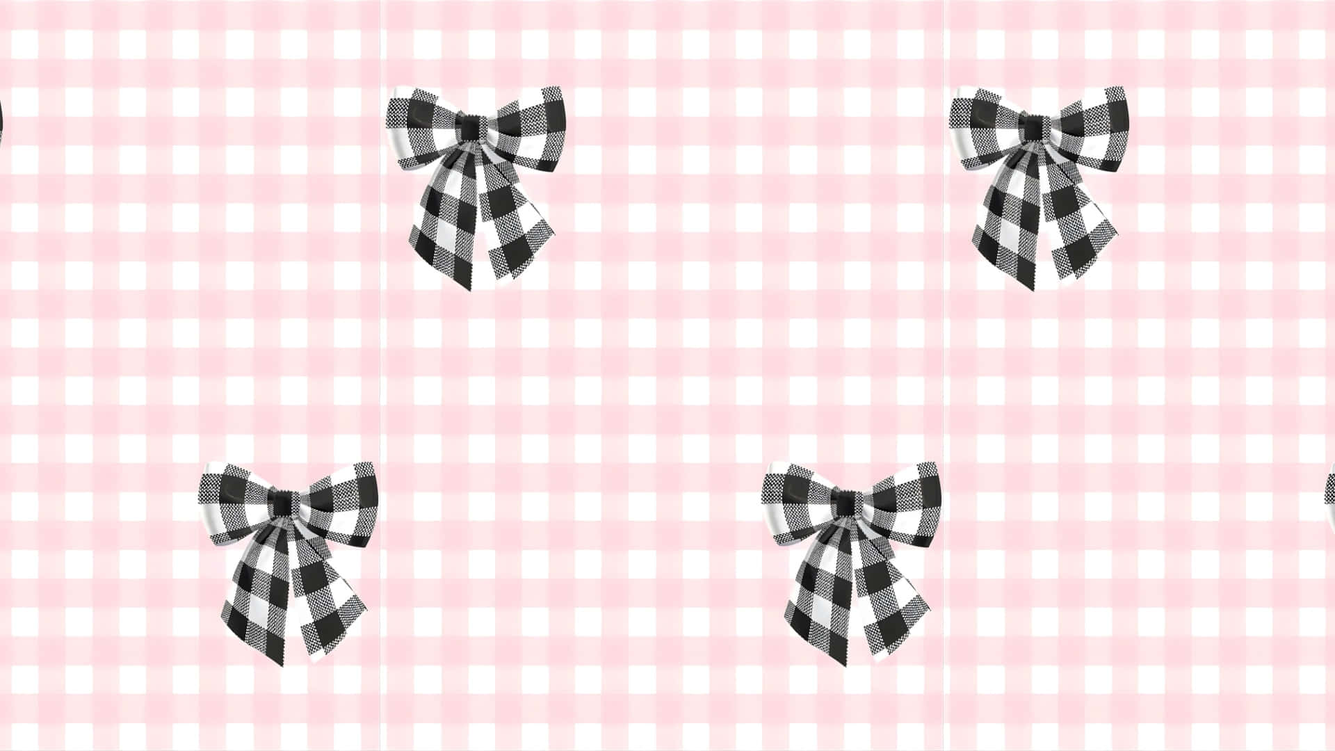 Black Bow Pattern On Pink Wallpaper