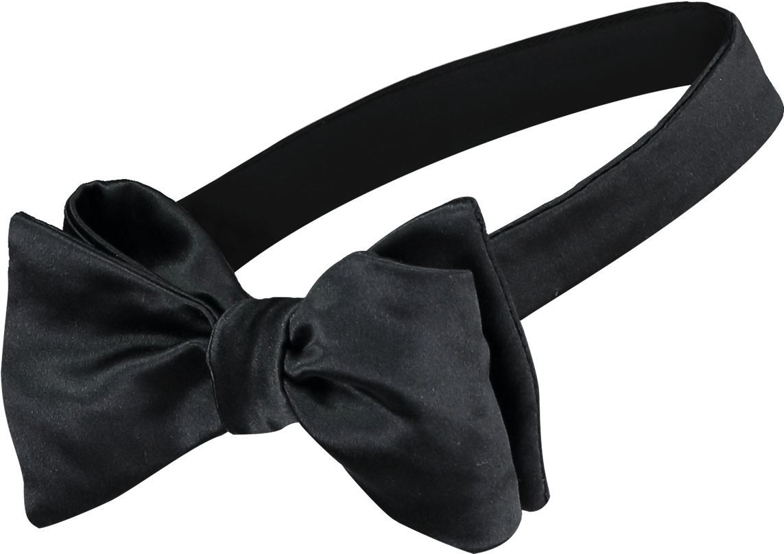 Black Bow Tie Elegant Accessory PNG