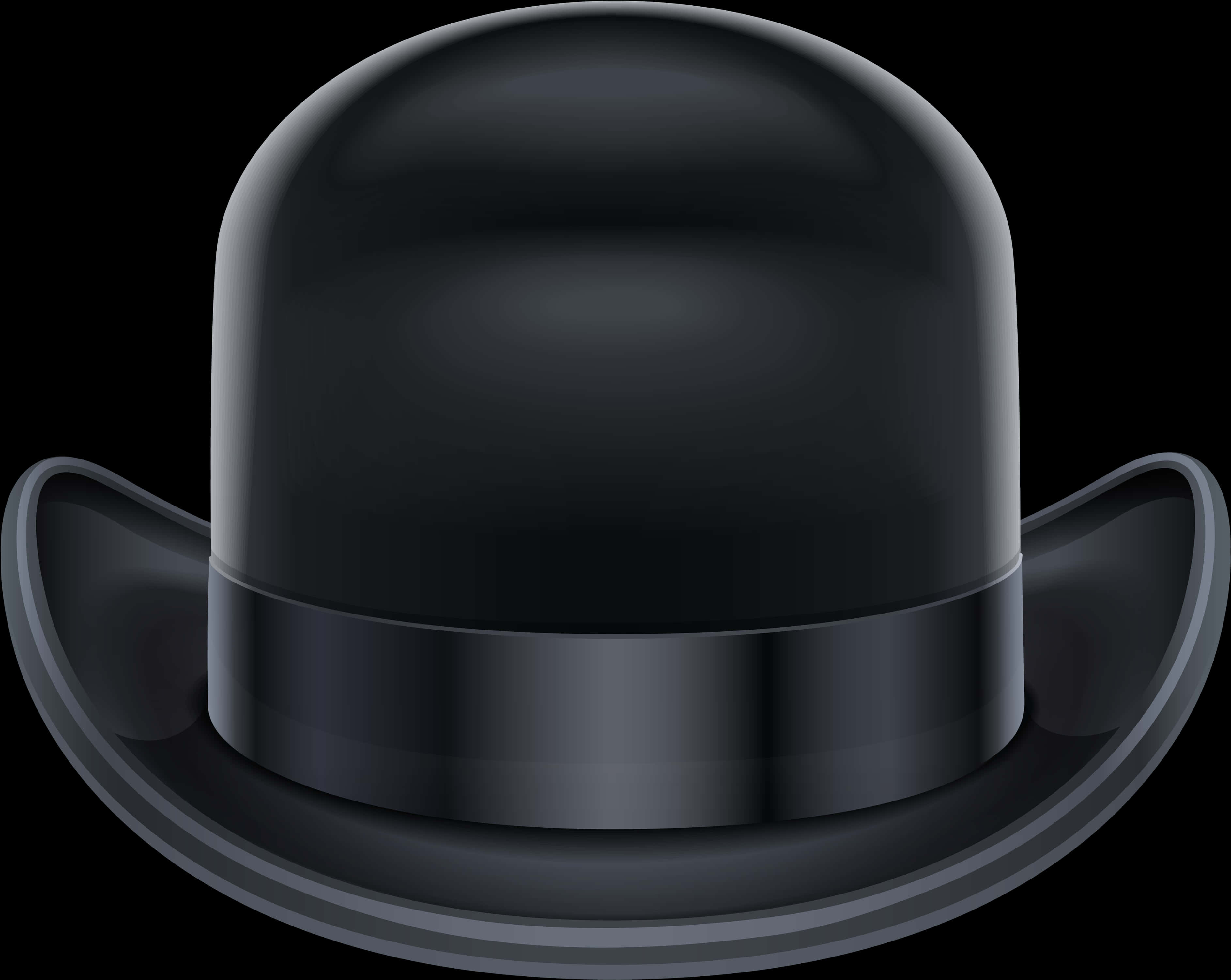 Black Bowler Hat Illustration PNG