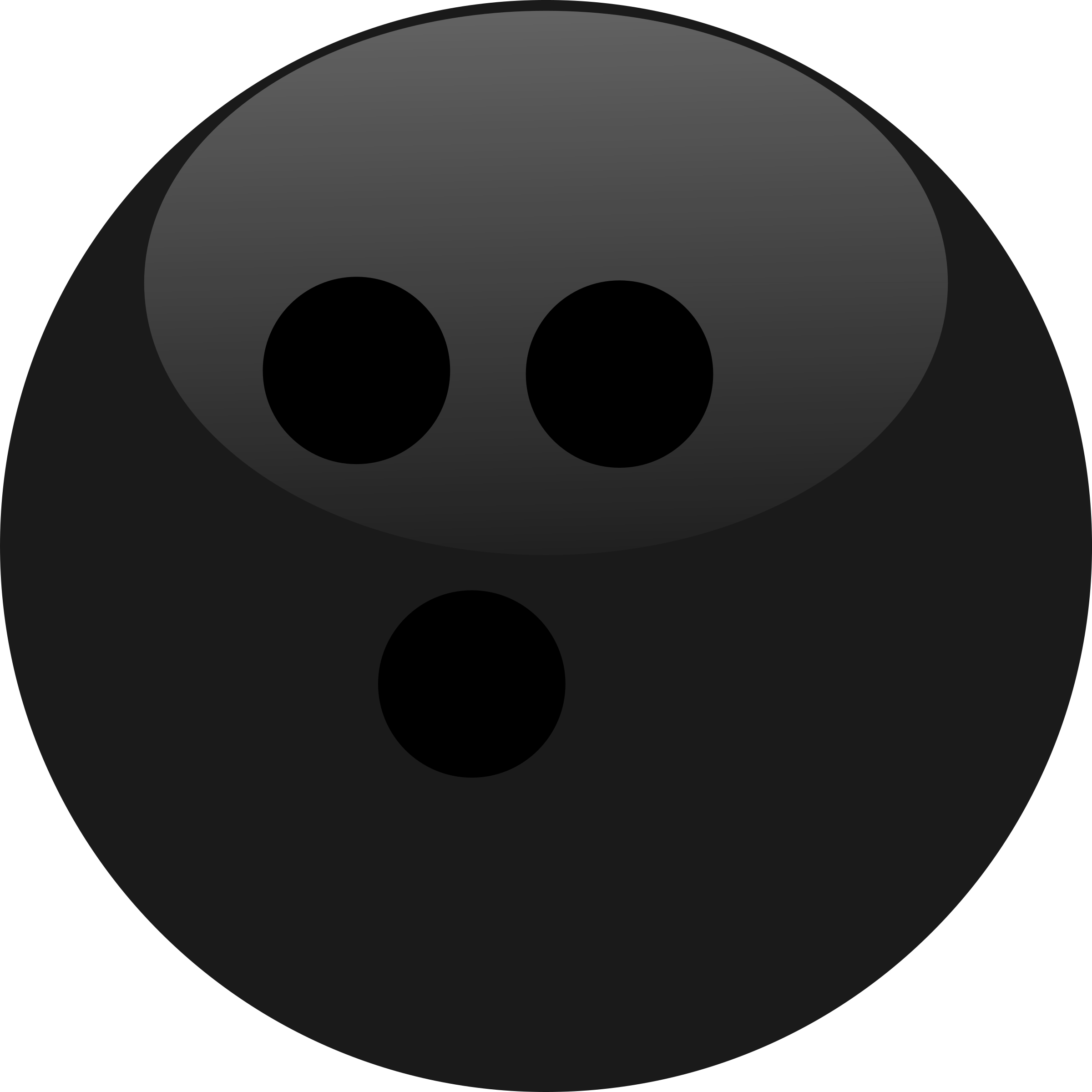 Black Bowling Ball Graphic PNG