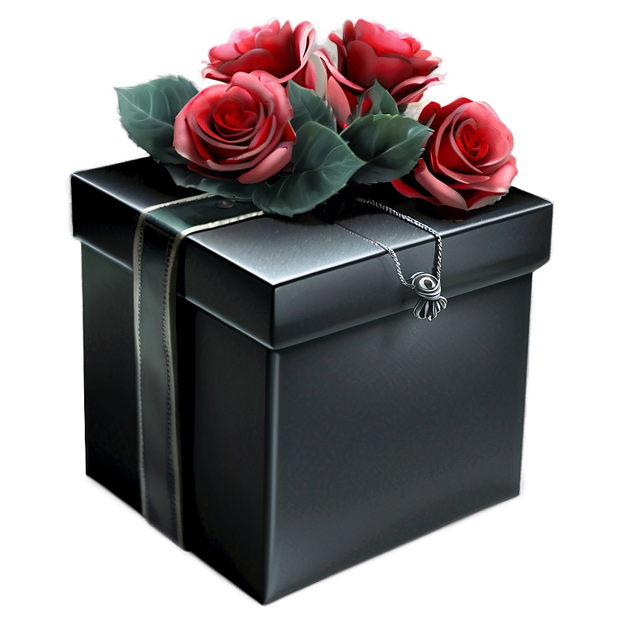 Download Black Box With Flowers Png 4 | Wallpapers.com