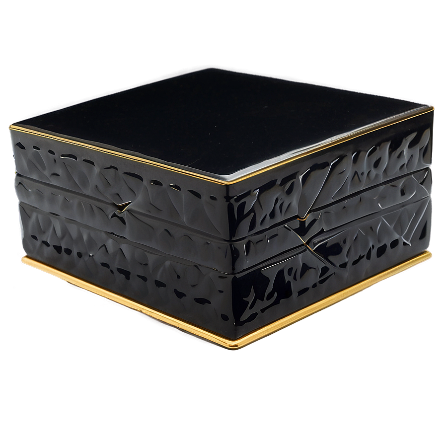 Black Box With Gold Trim Png Rfj PNG