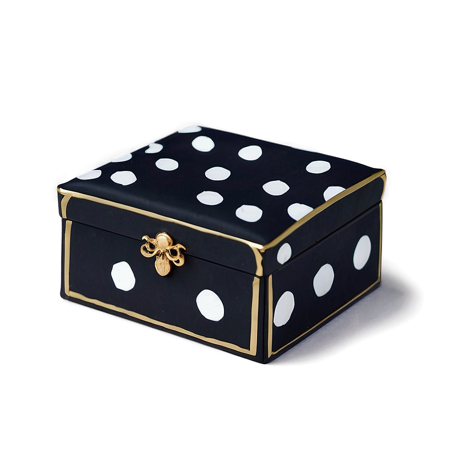 Black Box With Polka Dots Png 05252024 PNG