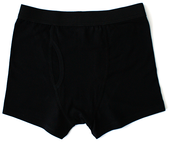 Black Boxer Briefswith White Trim PNG