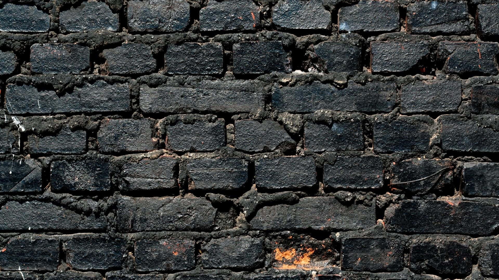 Abstract Black Brick Background