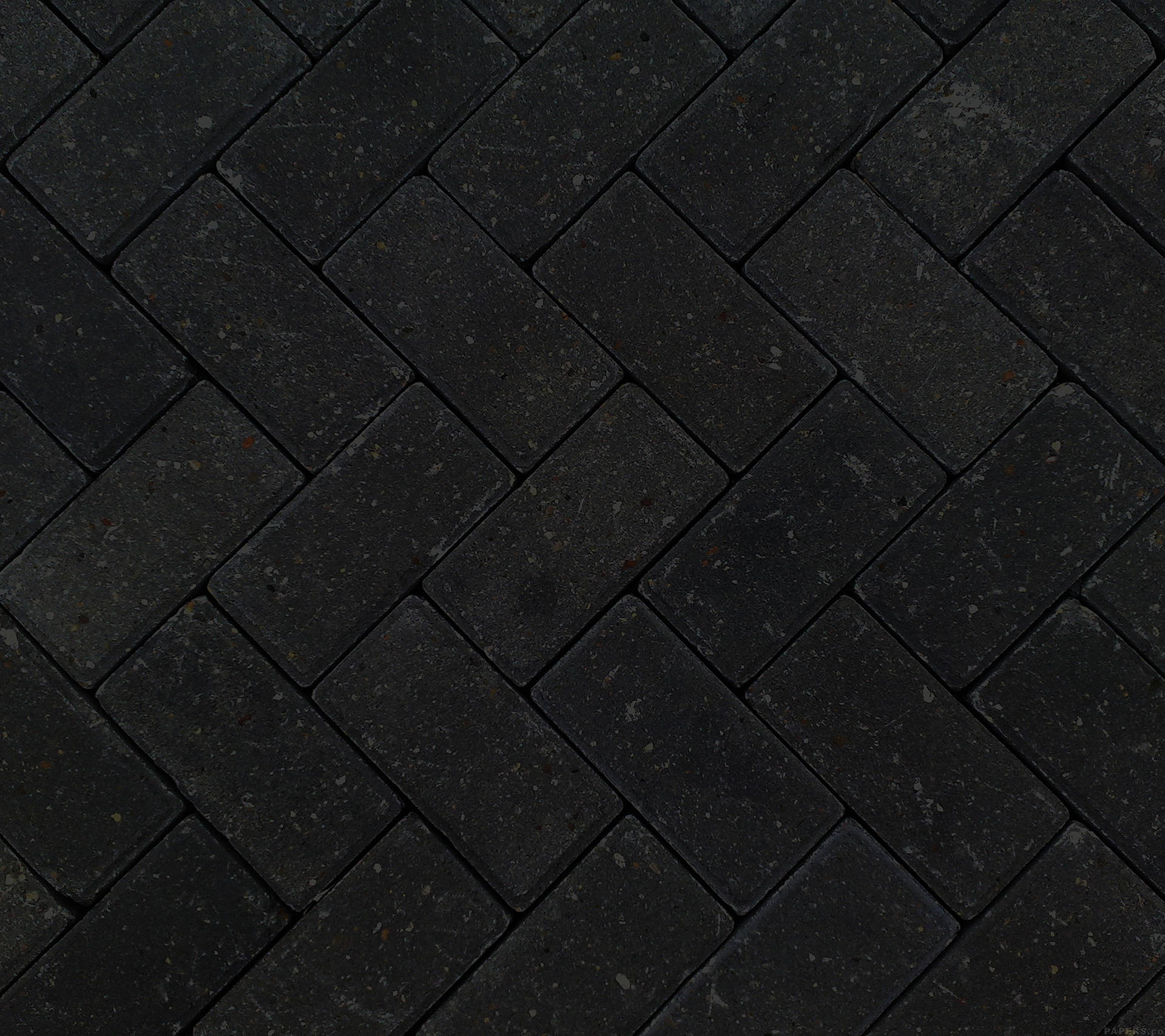Black Brick Granite Pavement Wallpaper