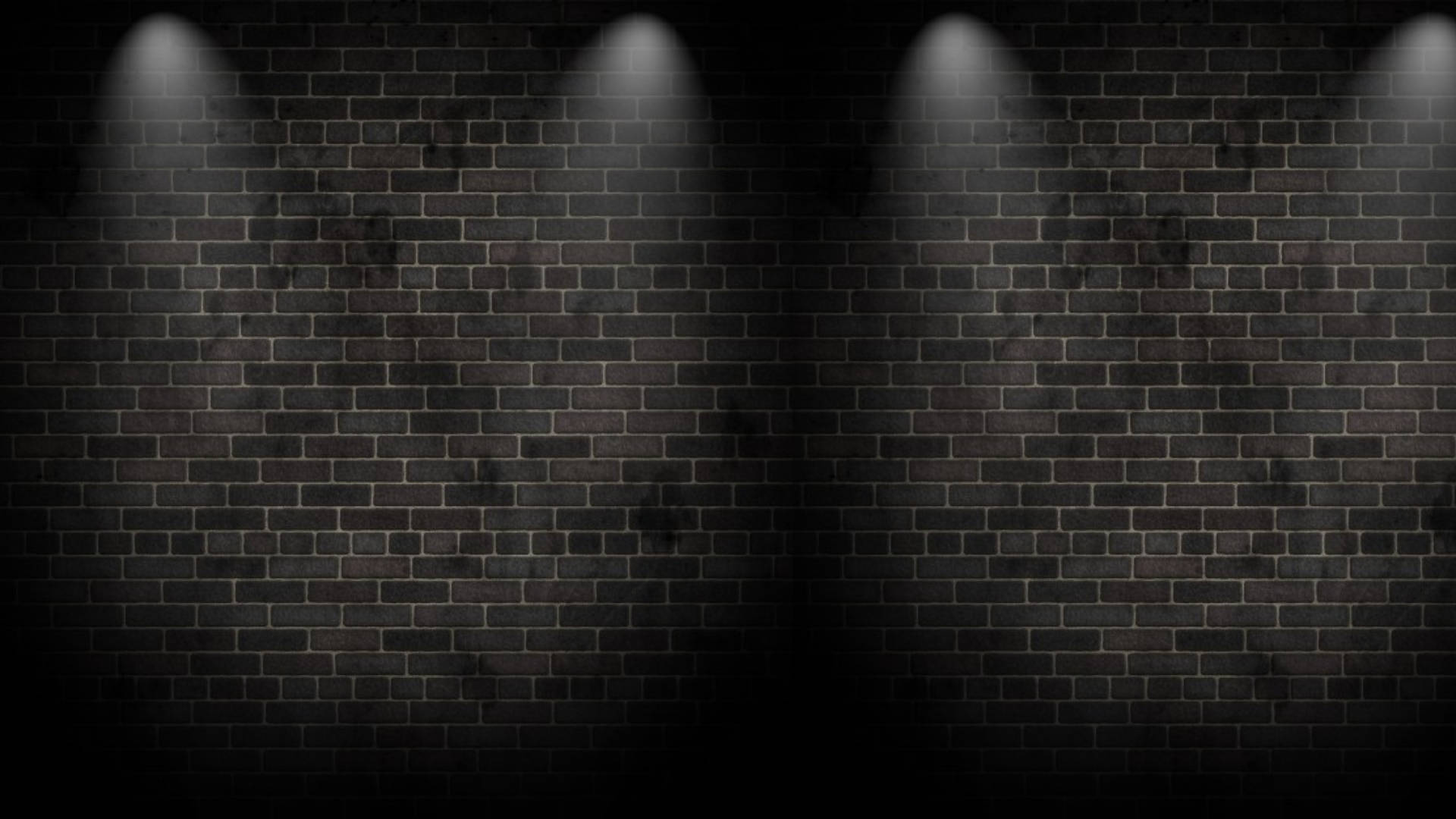 Black Brick Wall With Lights Wallpaper