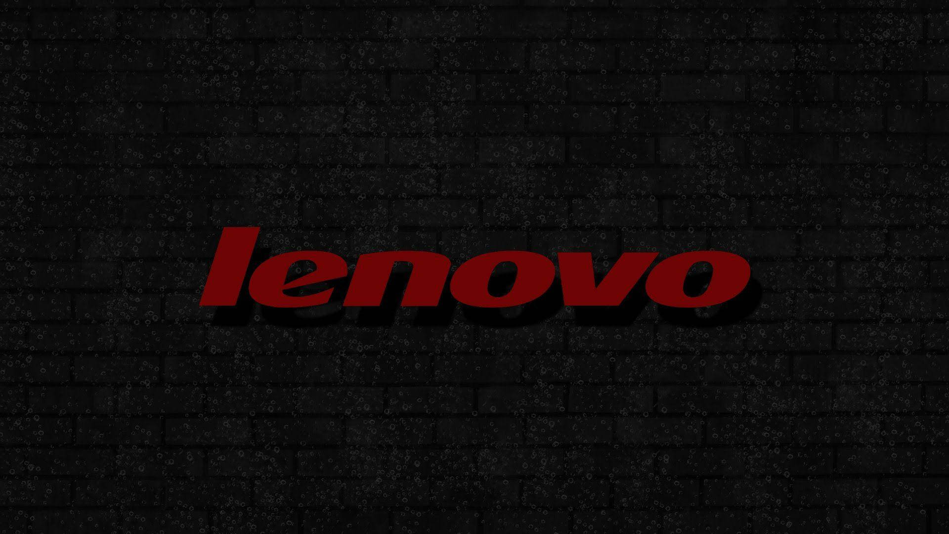 Black Bricked Walls Red Lenovo HD Wallpaper