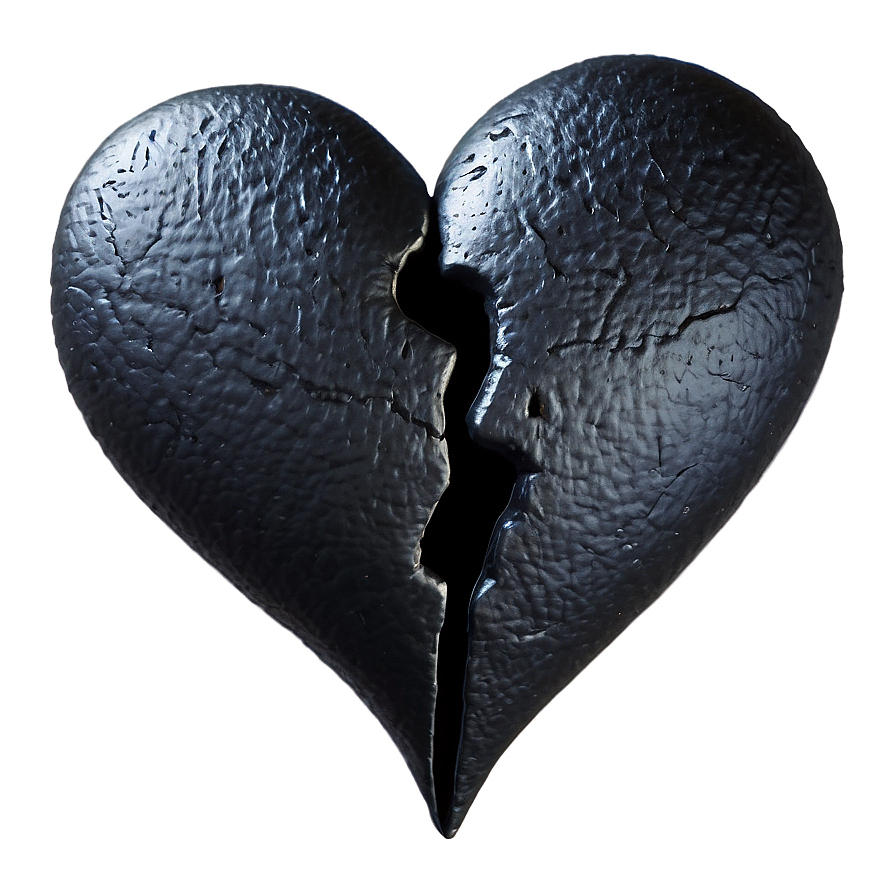 Black Broken Heart Art Png 58 PNG