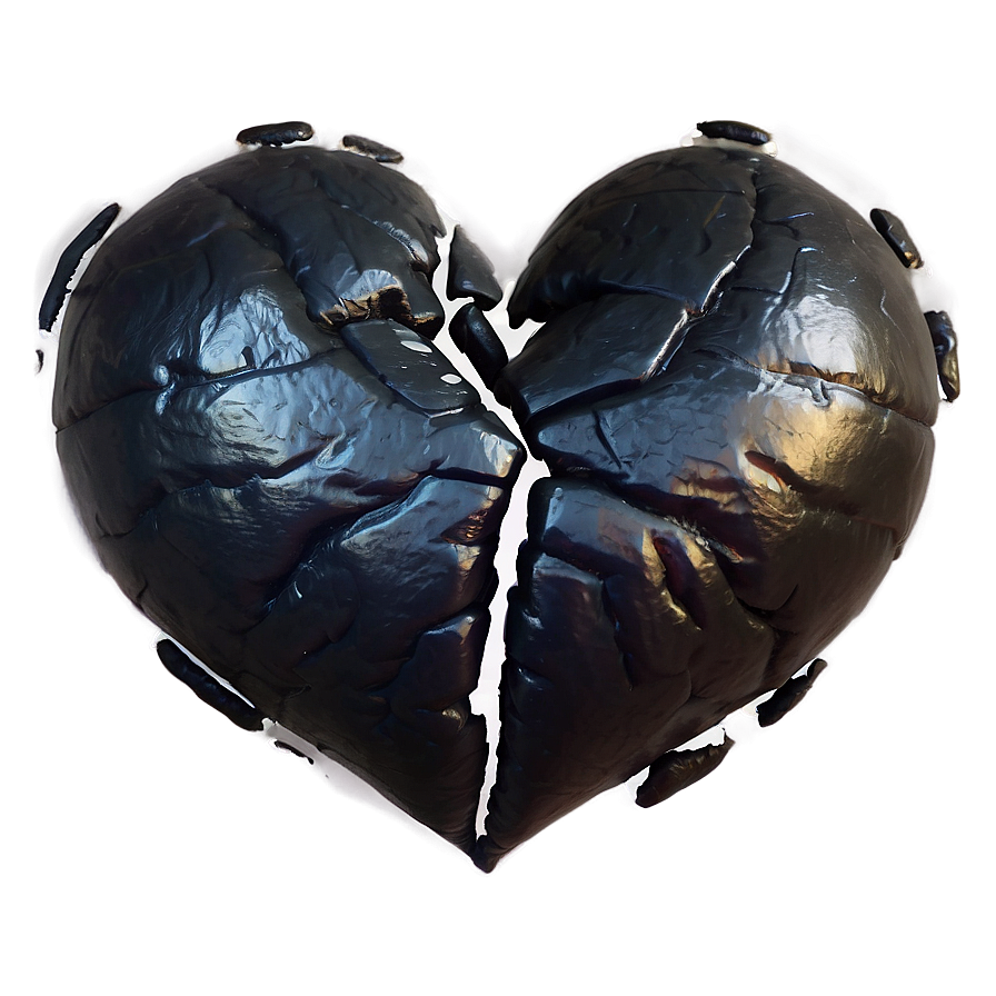 Black Broken Heart Art Png 84 PNG