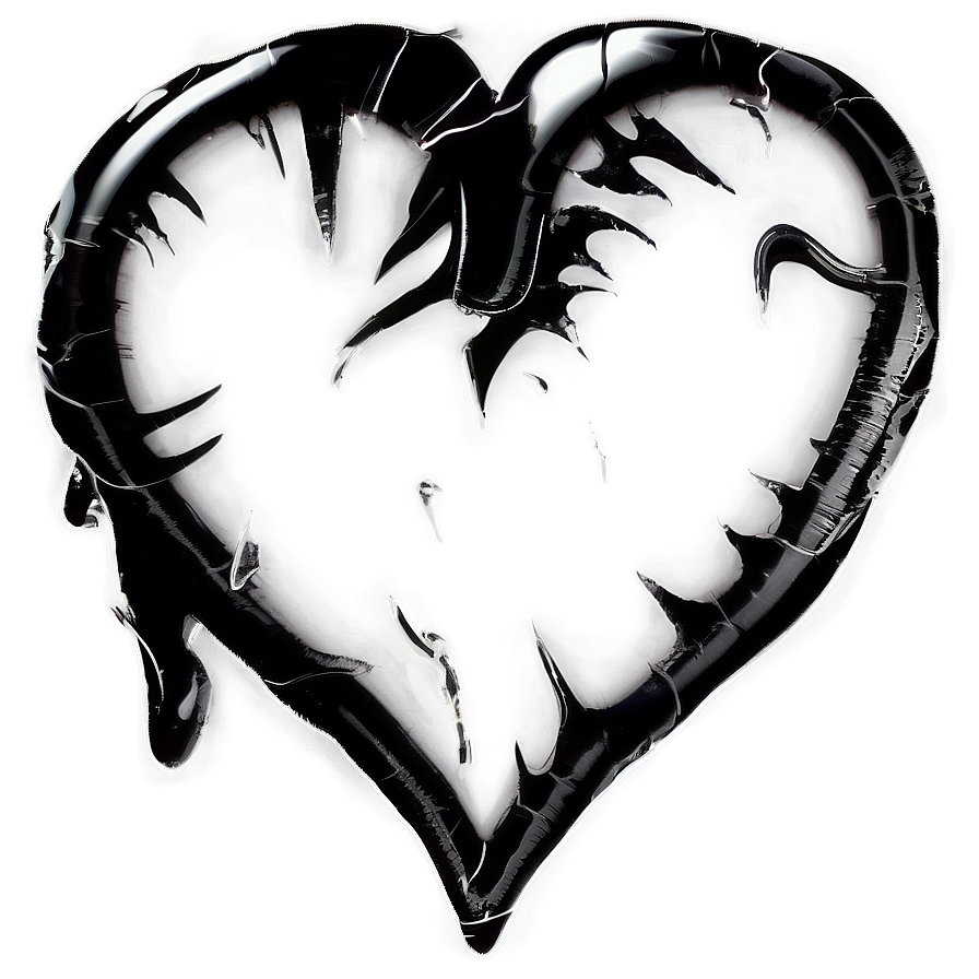 Black Broken Heart Clipart Png Ewt5 PNG