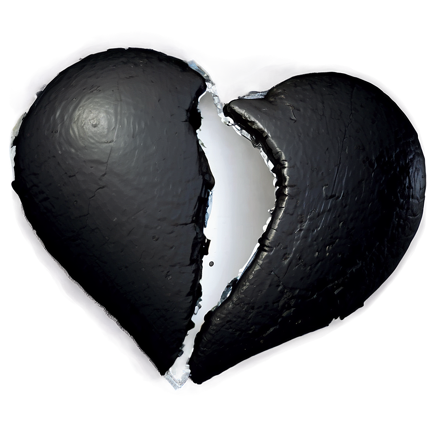 Black Broken Heart Graffiti Png 10 PNG