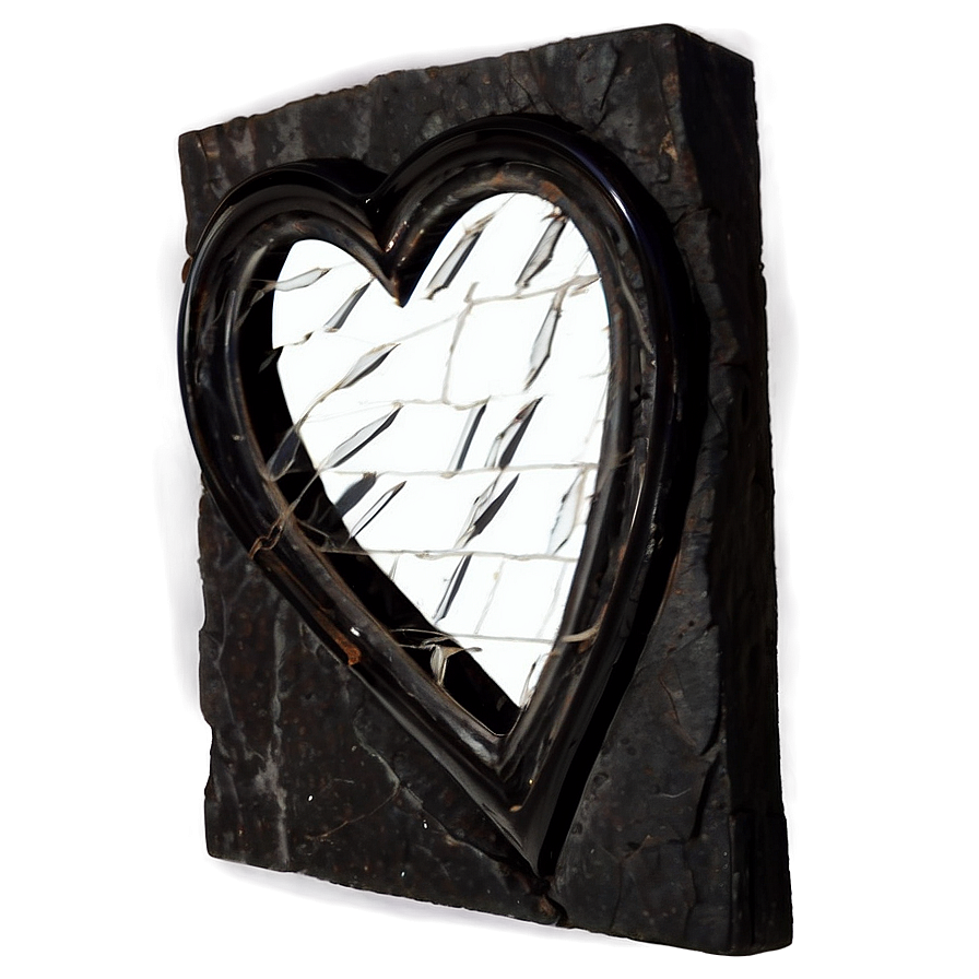 Black Broken Heart In Glass Png Pqf PNG