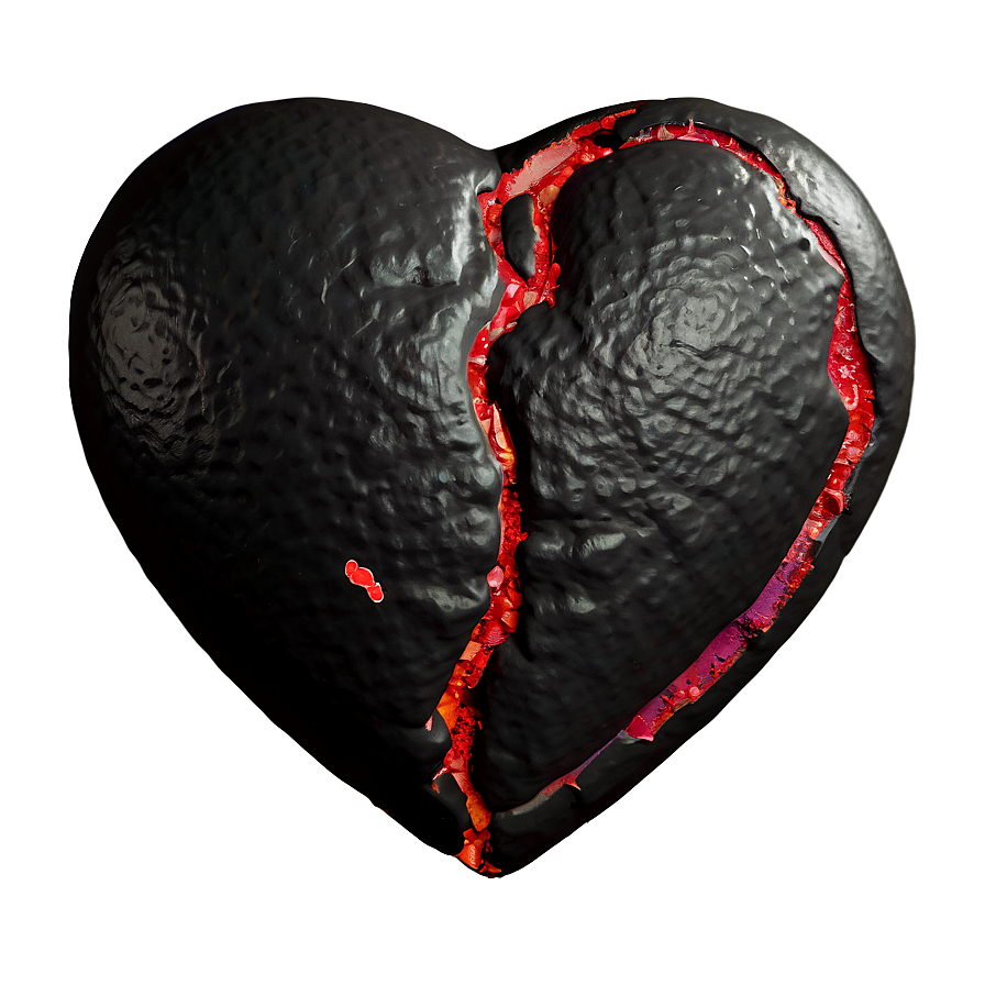 Black Broken Heart Png 39 PNG