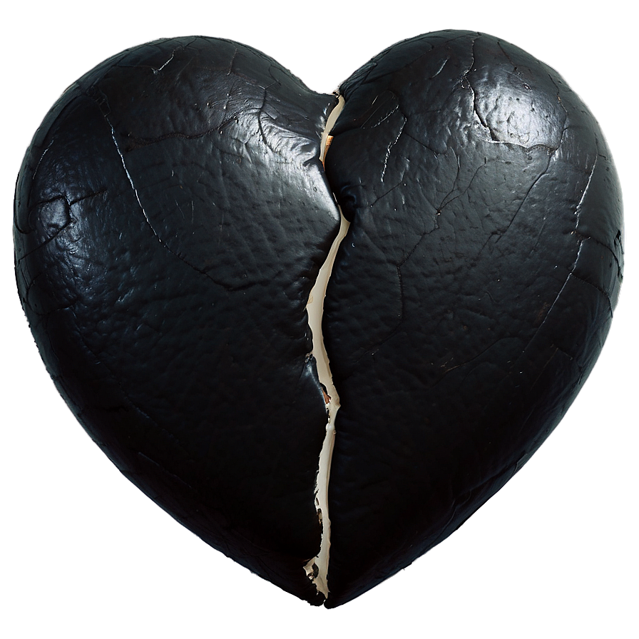 Black Broken Heart Png Cbt PNG