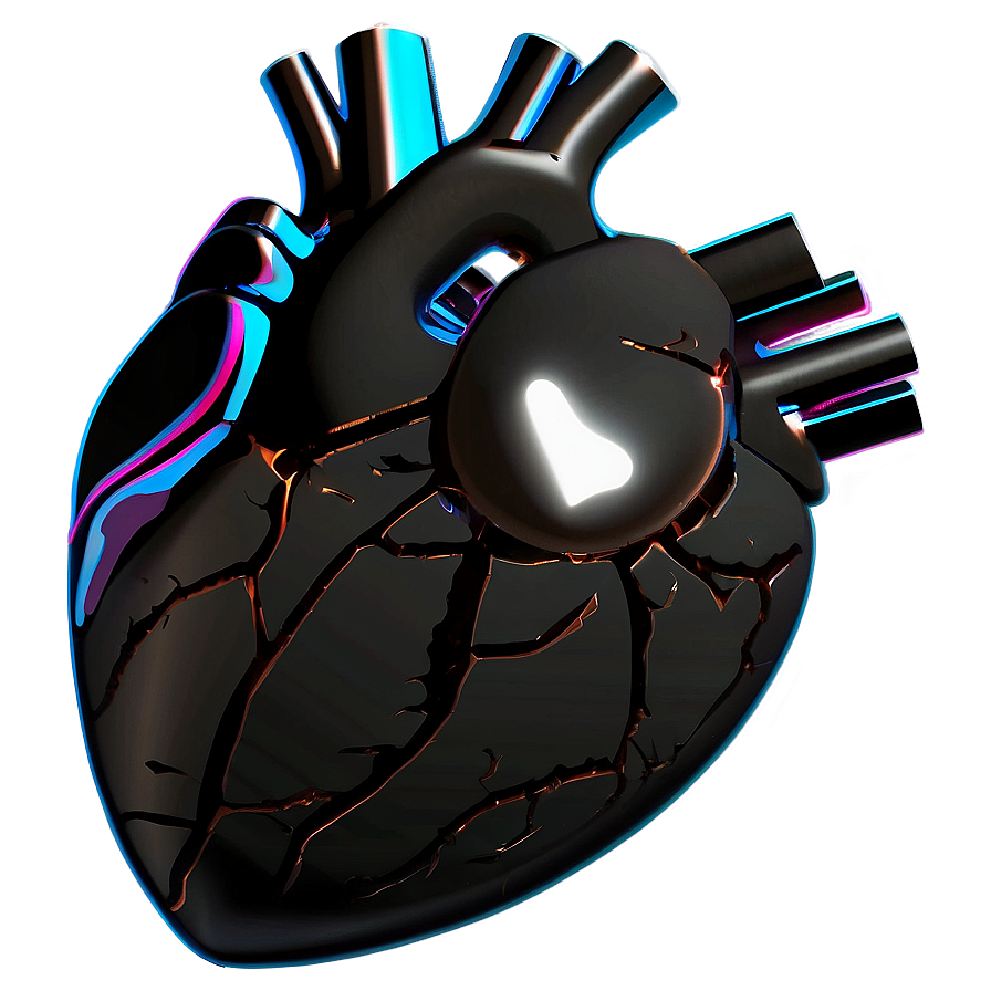 Black Broken Heart Symbol Png 44 PNG