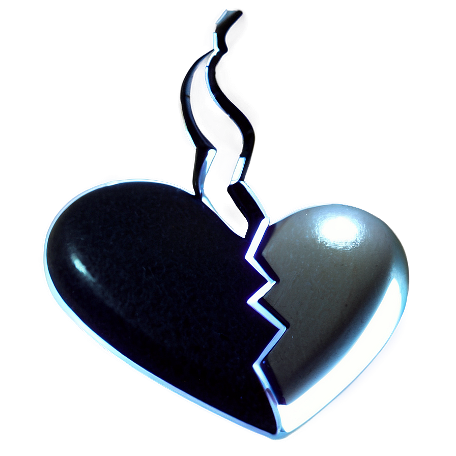 Black Broken Heart Transparent Background Png Mph PNG