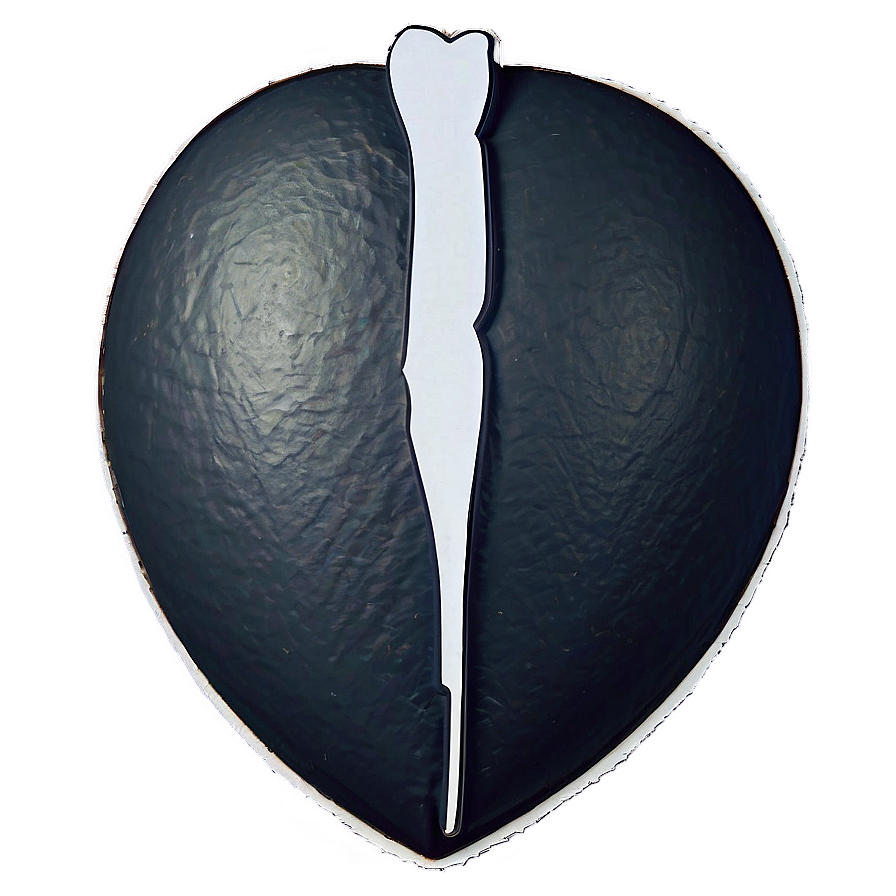 Black Broken Heart With Arrow Png Cbb PNG