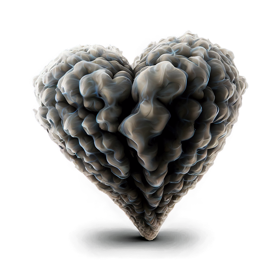 Black Broken Heart With Smoke Png Vgm PNG