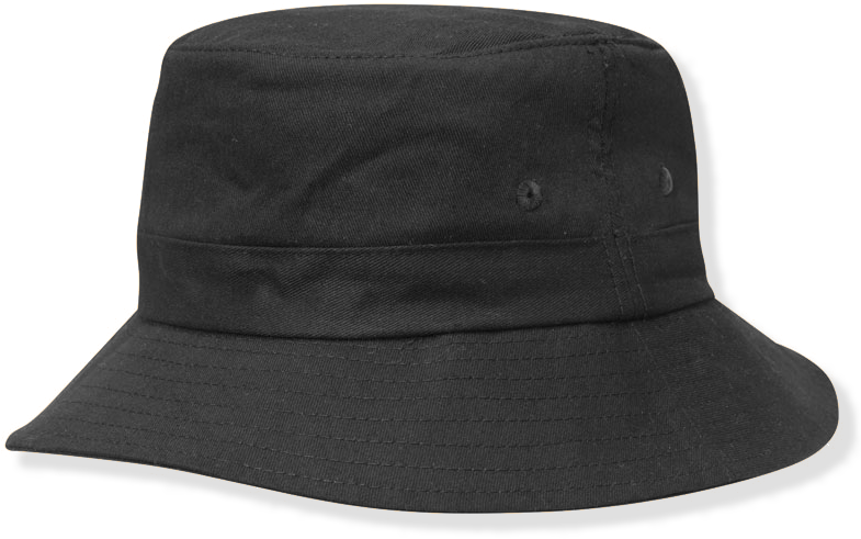 Black Bucket Hat Isolated PNG