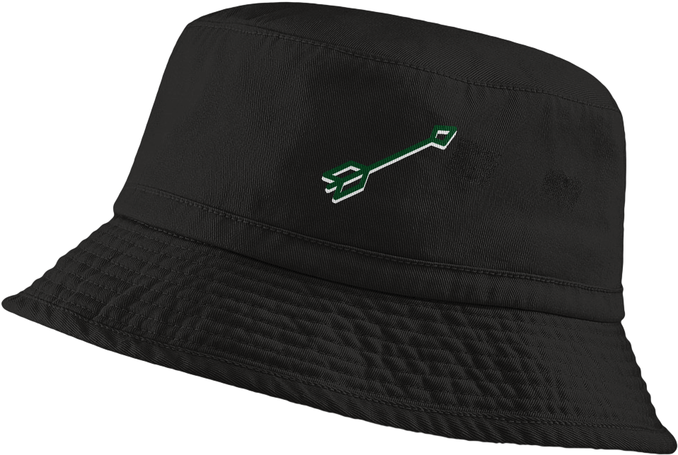 Black Bucket Hatwith Logo PNG