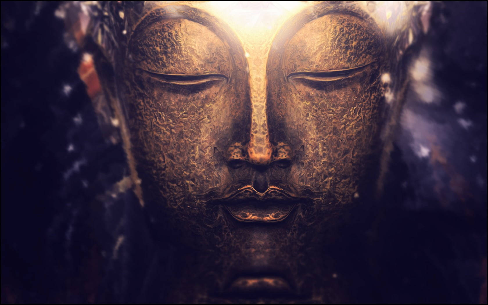 Luce Nera Del Buddha Sfondo
