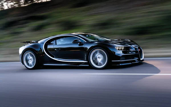 Sort Bugatti Chiron 4K Ultra HD Tapet Wallpaper
