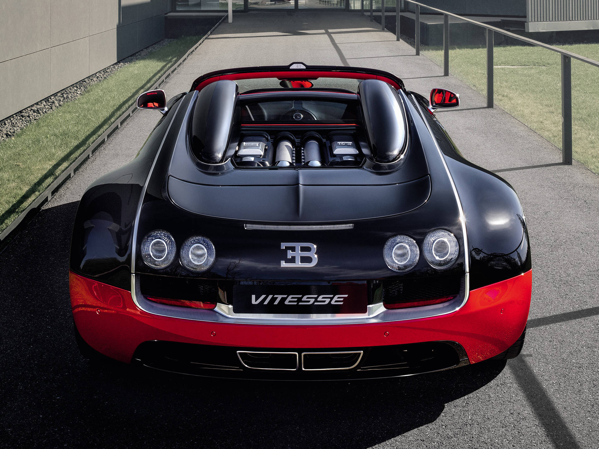 Bugatti Veyron Nero Iphone Posteriore Sfondo