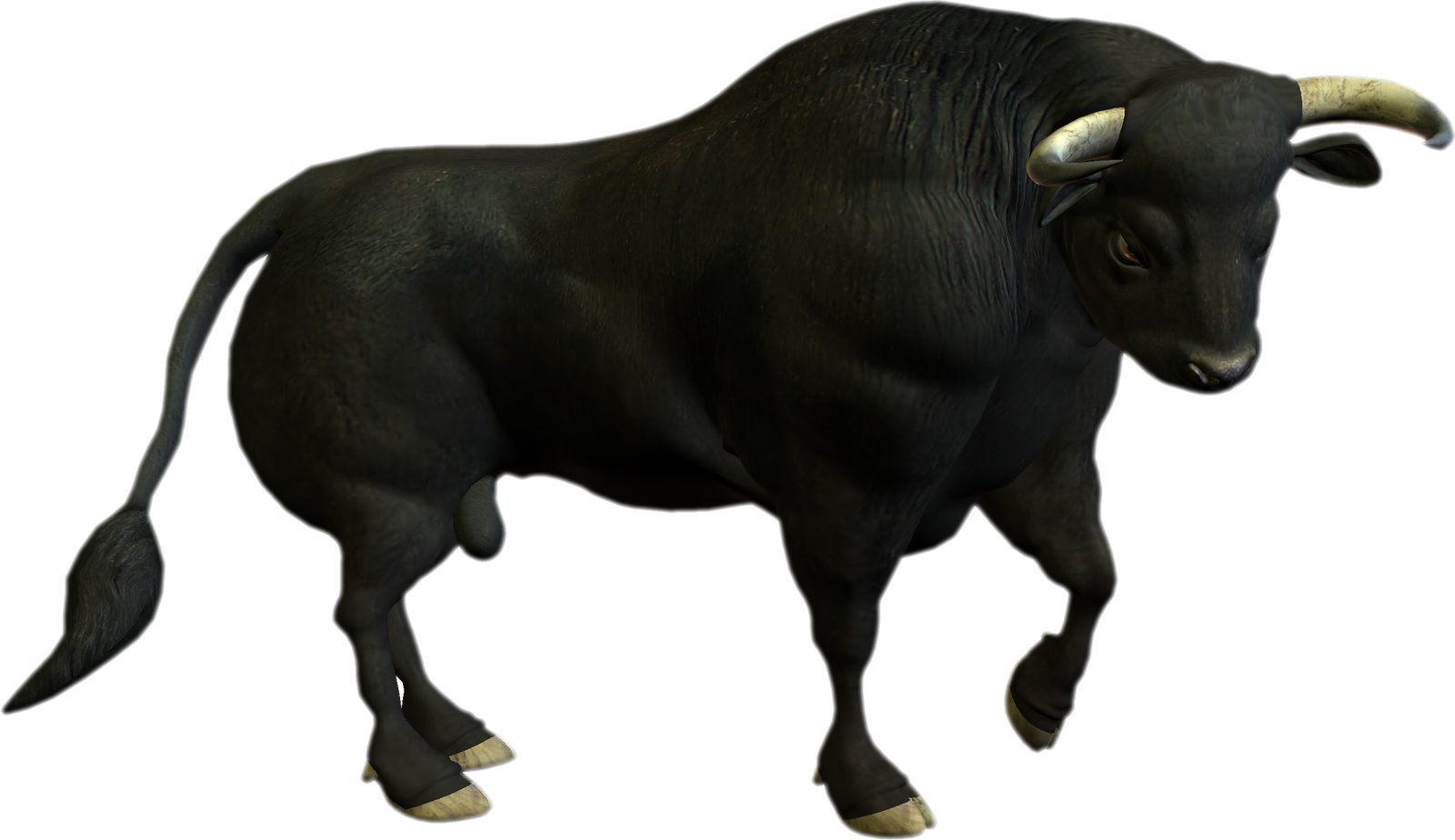 Black Bull3 D Model PNG