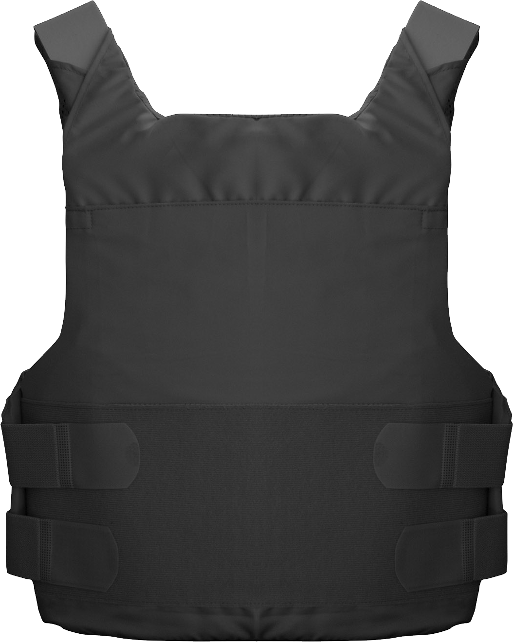 Black Bulletproof Vest Front View PNG