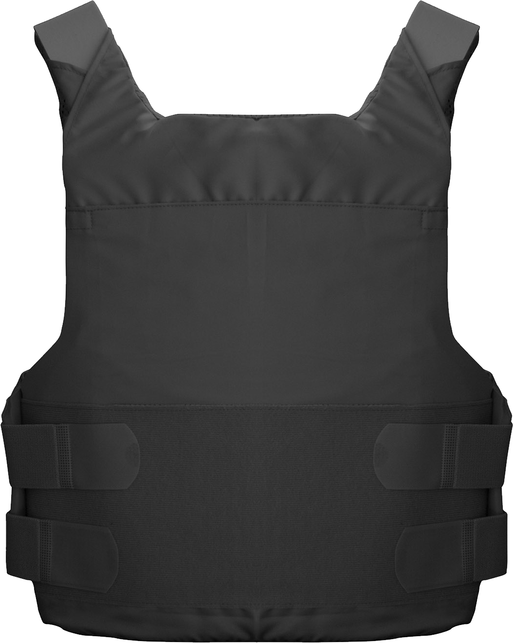 Black Bulletproof Vest Front View PNG