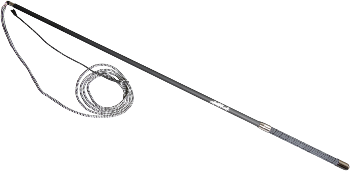 Black Bullwhip Coiled Handle PNG