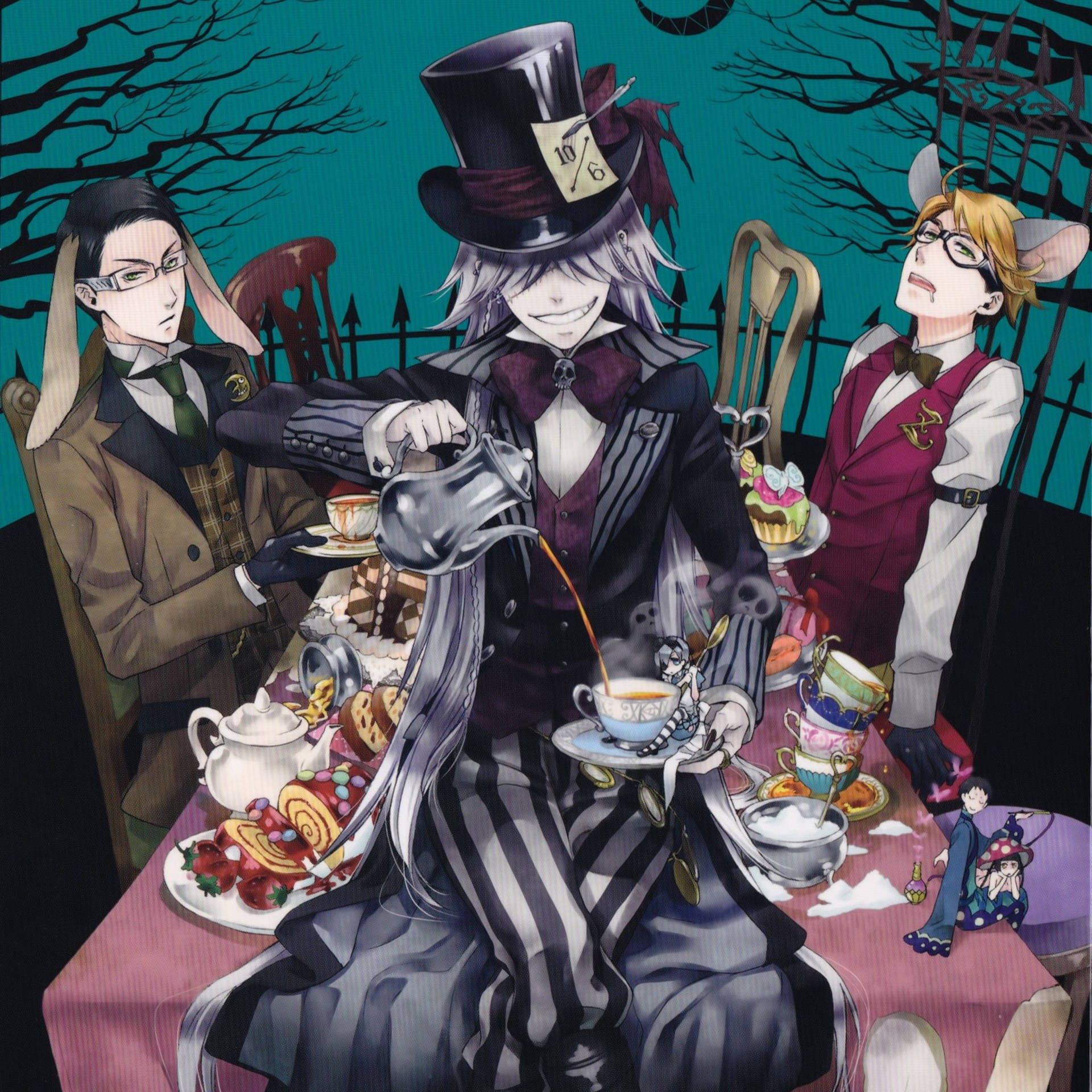 Black Butler Alice In Wonderland Anime Thanksgiving Pfp Background