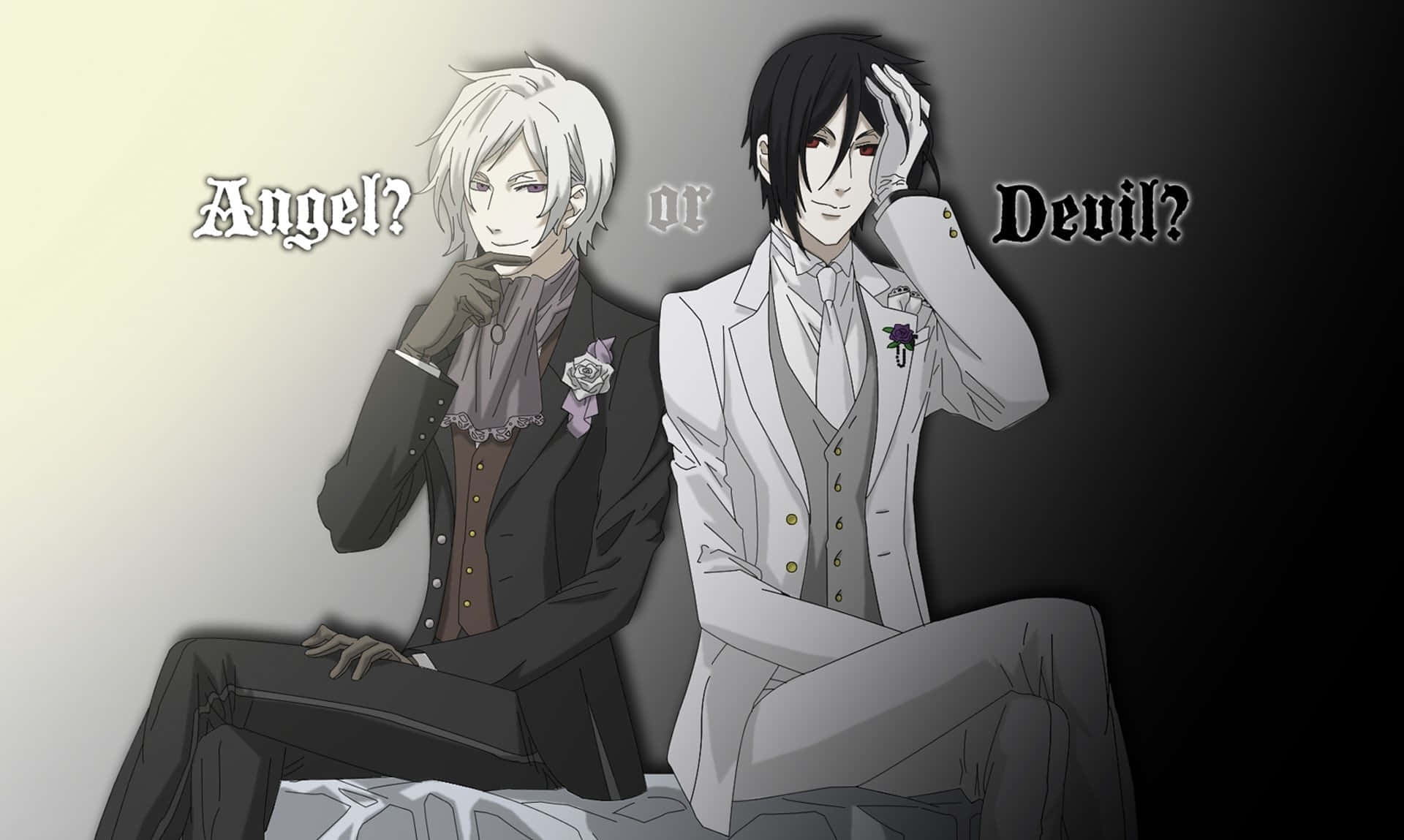 "Plumet in the darkness with Sebastian from Black Butler"