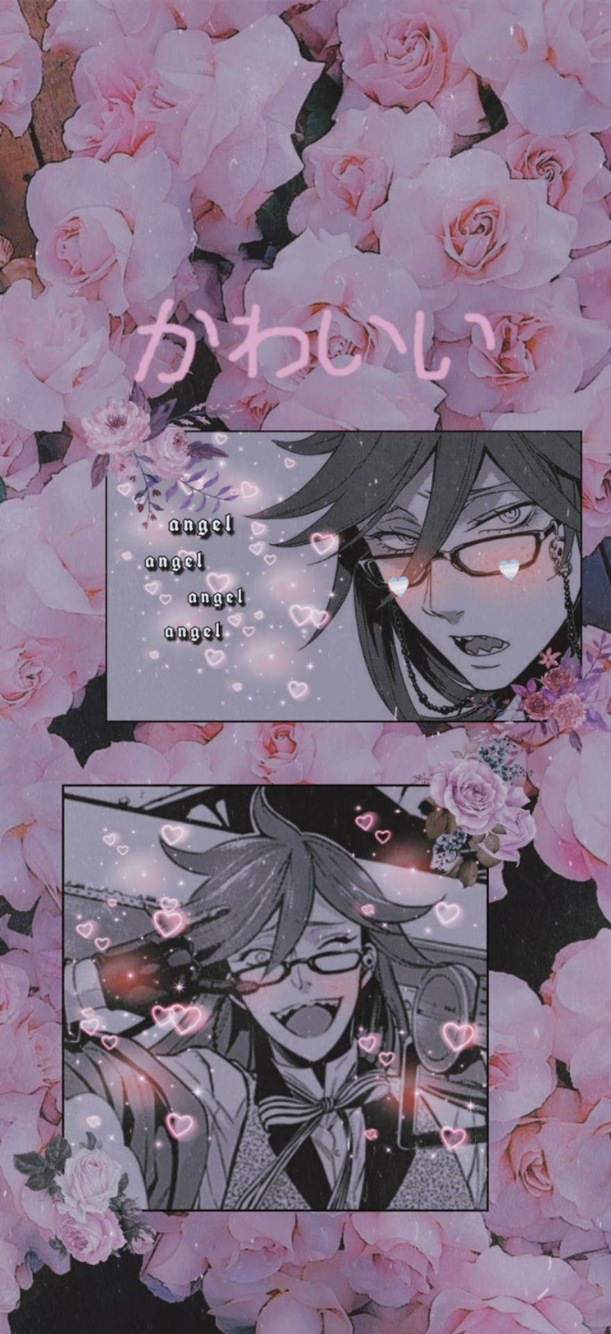 Black Butler Pink Aesthetic Floral Grell