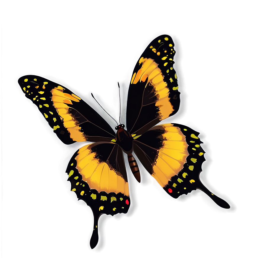 Black Butterfly B PNG