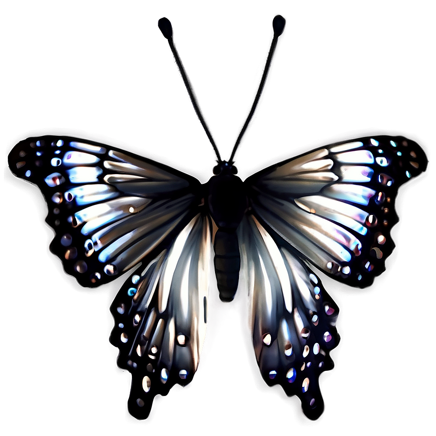 Black Butterfly Decoration Png Qoo95 PNG