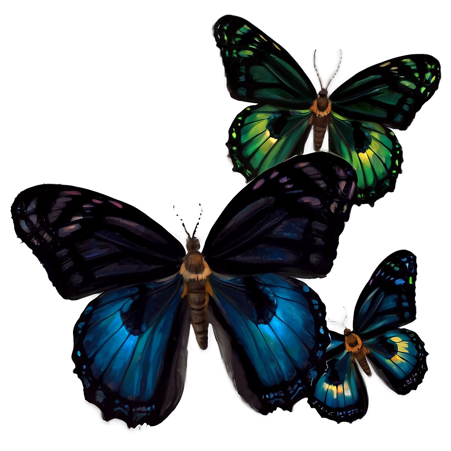 Black Butterfly Dream Png Aon28 PNG