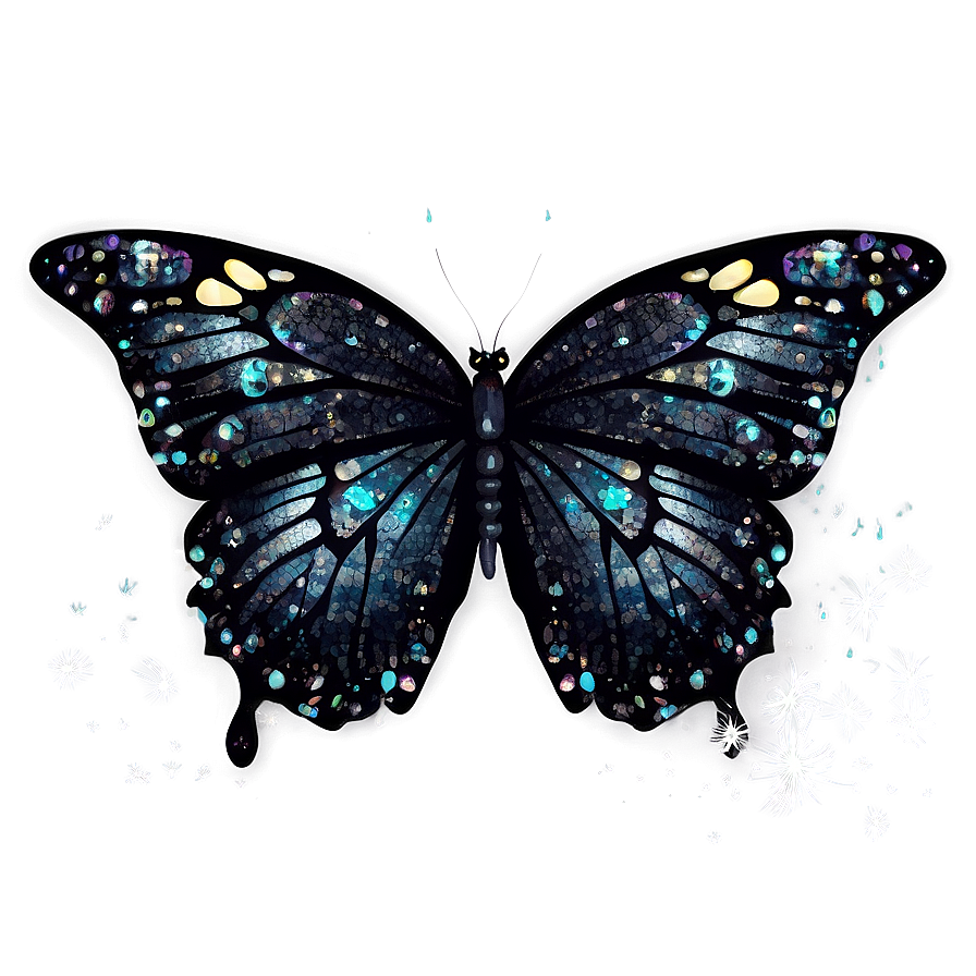 Black Butterfly Glitter Png 21 PNG